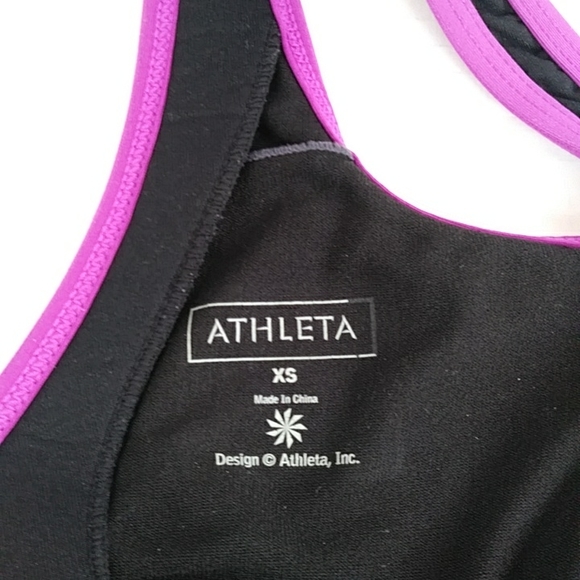 Athleta Paisley Floral Two Piece Bikini Set XS Black Purple Magenta Boho - Picture 2 of 14